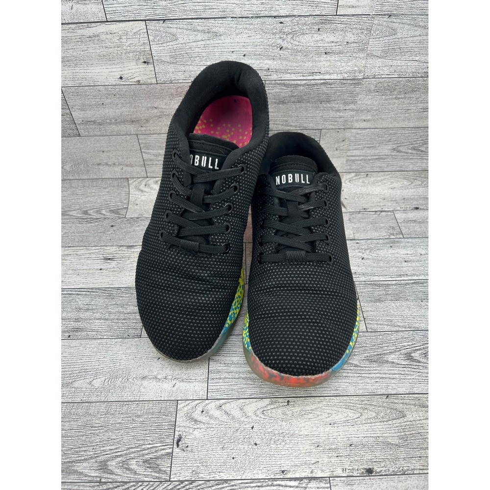 NOBULL Black Pixel Trainer SuperFabric Shoes Womens 8 Mens 6.5 Cross Training